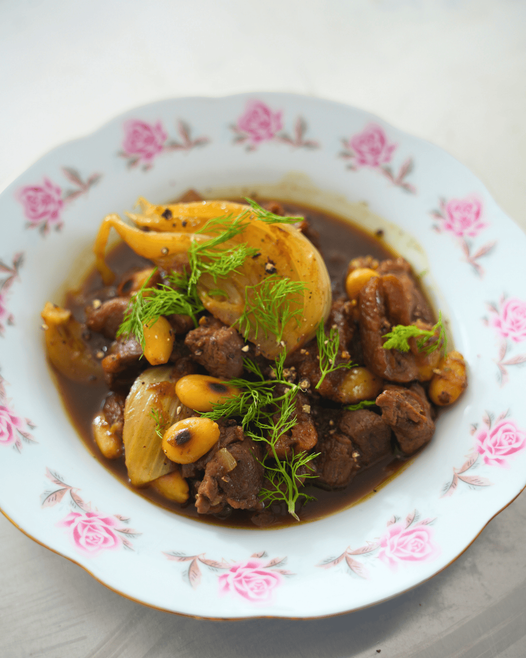 Gulasz marokański z indykiem i fenkułem